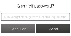 Glemt -dit -password -screen